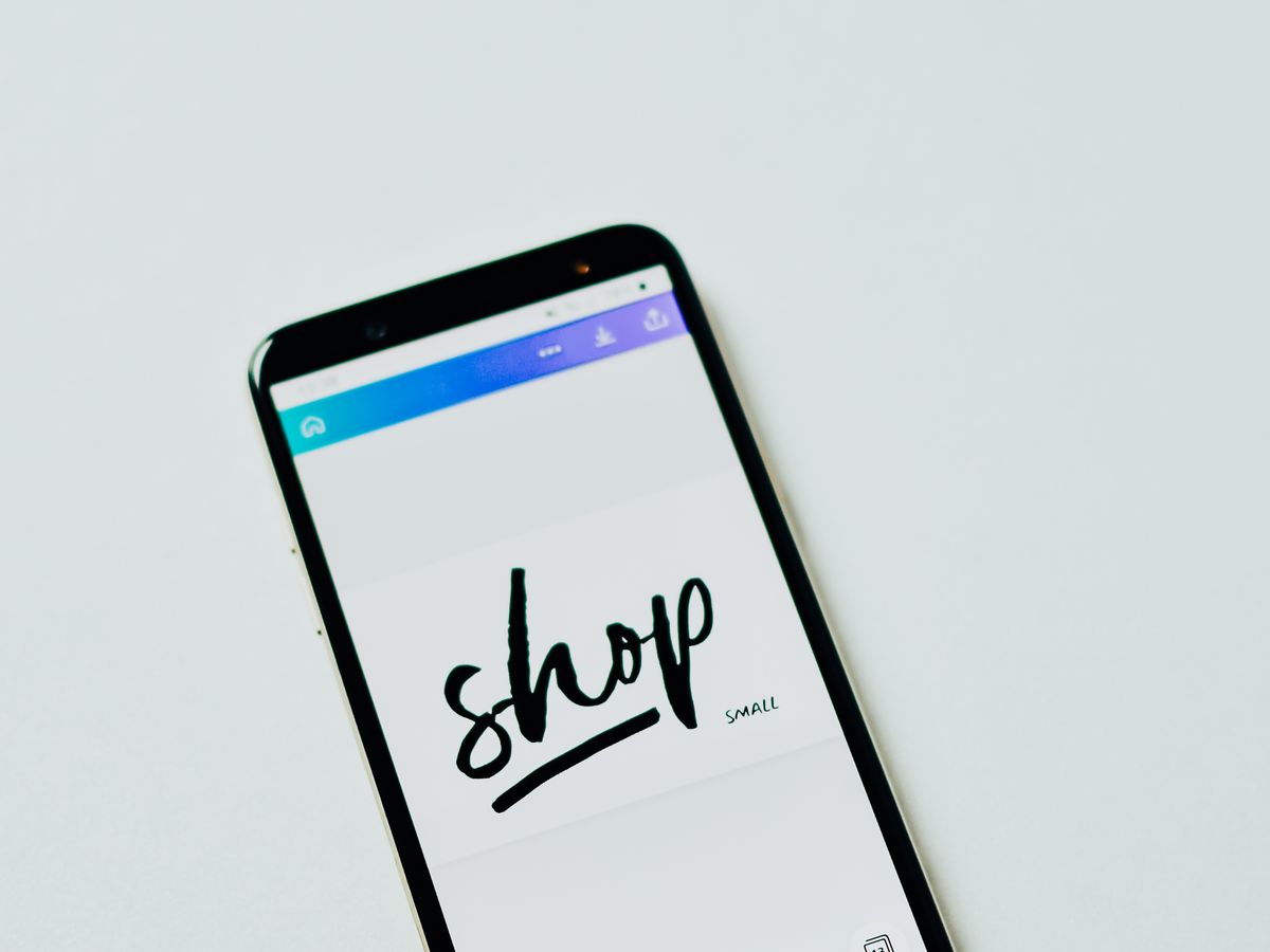A shopper browsing a store on a phone