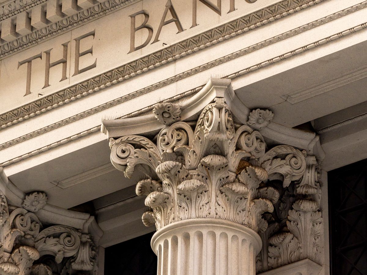 A large national bank building