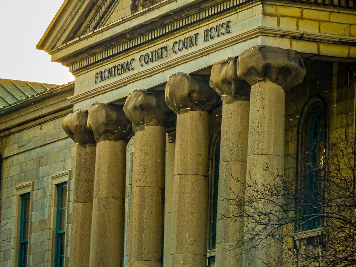 An imposing neoclassical courthouse