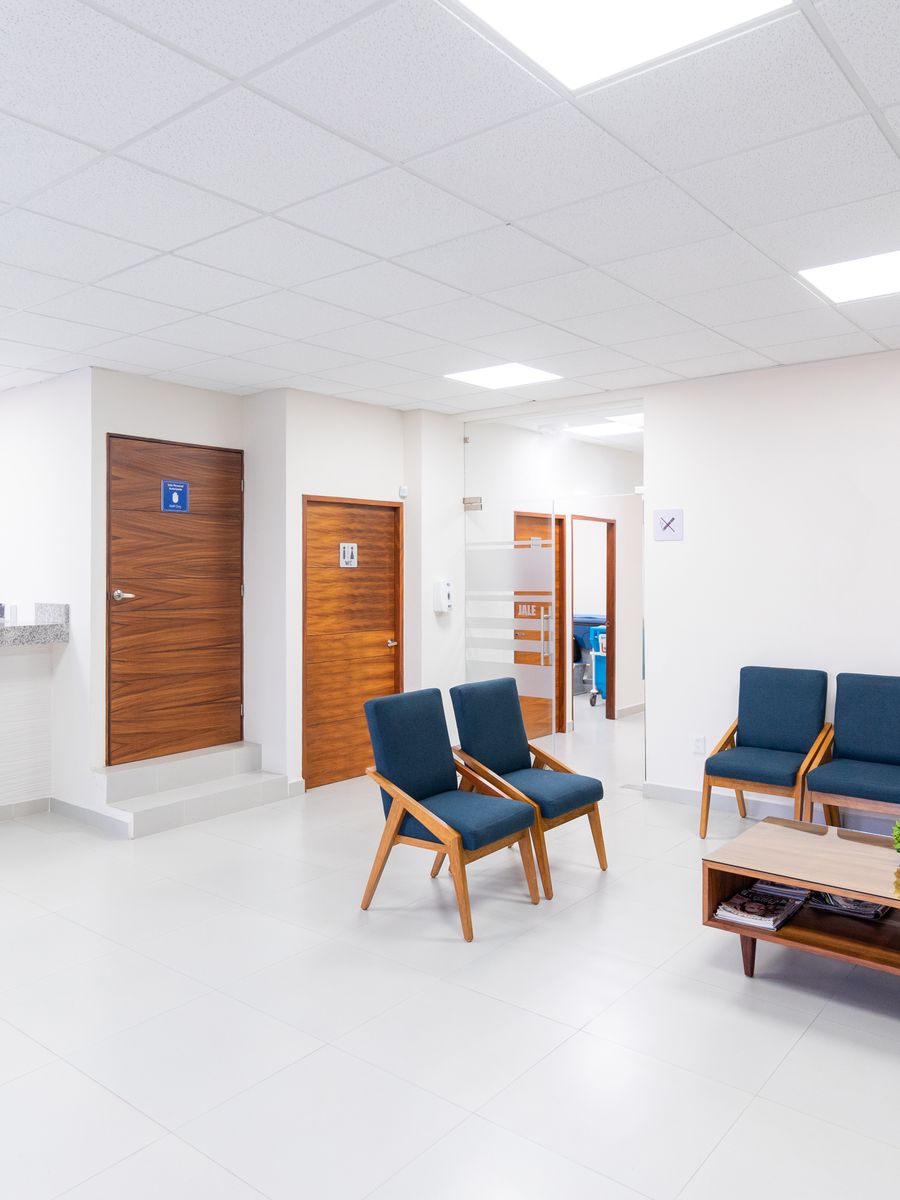 A bright, welcoming medical waiting room