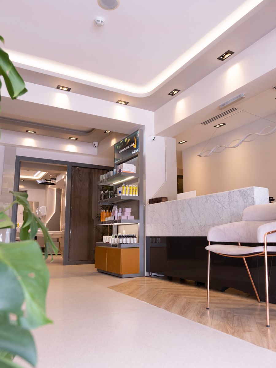 A bright, modern med spa reception