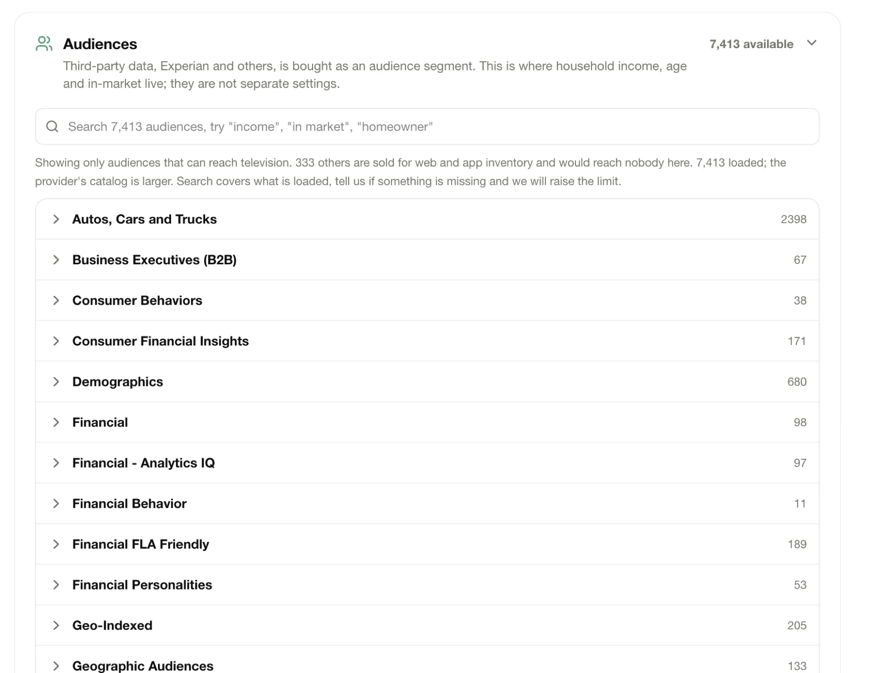 8,000 audience segments. Search them, then buy them.