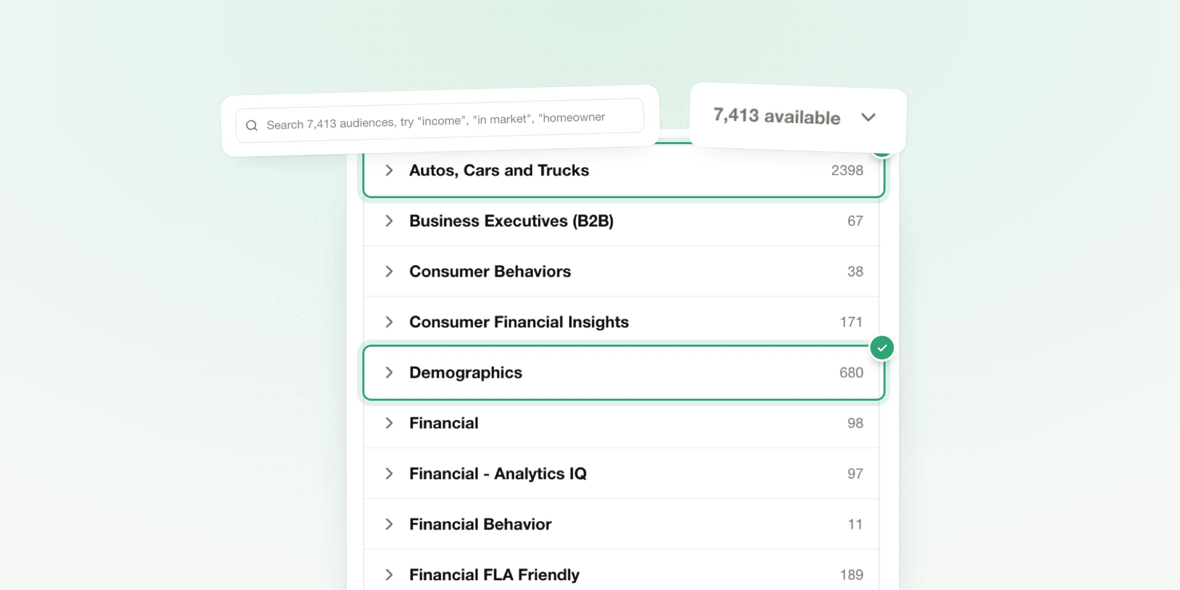 A searchable catalog of 8,000 audience segments